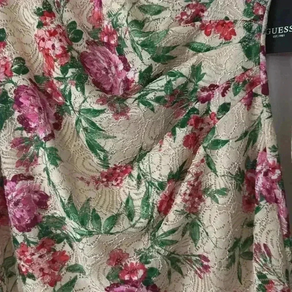 NWT. Guess Women's Lace Bodycon Dress. Size 6. Floral, lace see through … - Picture 5 of 8
